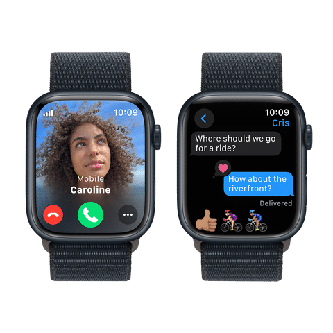 Apple Watch Series 9 GPS+Cellular with Midnight Sport Loop - M/L (45mm Display, Midnight Aluminium Case)