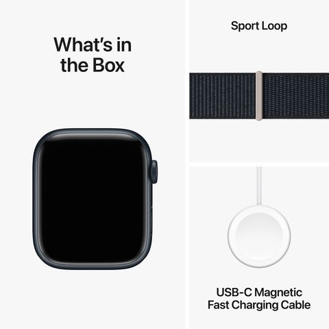 Apple Watch Series 9 GPS+Cellular with Midnight Sport Loop - M/L (45mm Display, Midnight Aluminium Case)