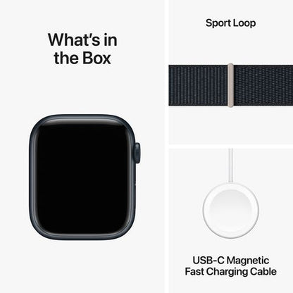 Apple Watch Series 9 GPS+Cellular with Midnight Sport Loop - M/L (45mm Display, Midnight Aluminium Case)