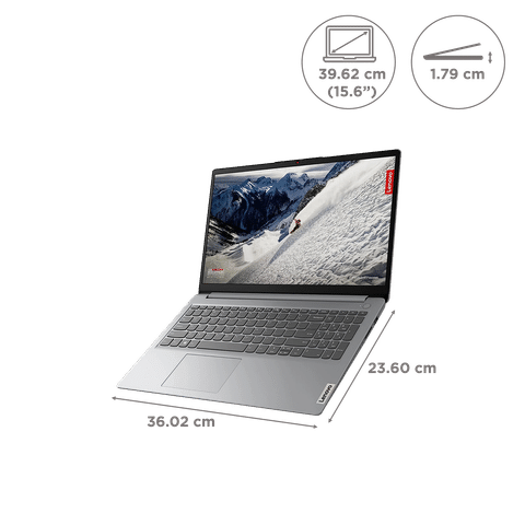 Lenovo ideapad 1 15AMN7 AMD Ryzen 3 (15.6 inch, 8GB, 512GB, Windows 11 Home, MS Office 2021, AMD Radeon, FHD Display, Cloud Grey, 82VG00ERIN)