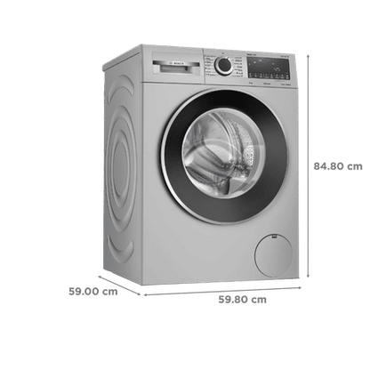 BOSCH 8 kg Fully Automatic Front Load Washing Machine (Serie 6, WGA1340TIN, 10 Wash Programs, Black Grey)P