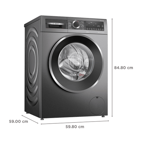 BOSCH 10.5/6 kg 5 Star Fully Automatic Front Load Washer Dryer(Series 6, WNA2E4U1IN, In-built Heater, Grey)