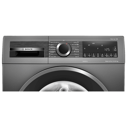 BOSCH 10.5/6 kg 5 Star Fully Automatic Front Load Washer Dryer(Series 6, WNA2E4U1IN, In-built Heater, Grey)