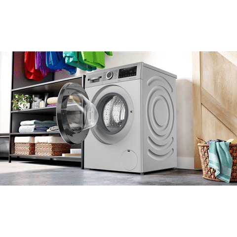 BOSCH 10.5/6 kg 5 Star Fully Automatic Front Load Washer Dryer(Series 6, WNA264U9IN, In-built Heater, Silver)