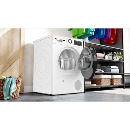 BOSCH 8 kg Fully Automatic Front Load Dryer(Series 4, WPG23100IN, LED Display, White)