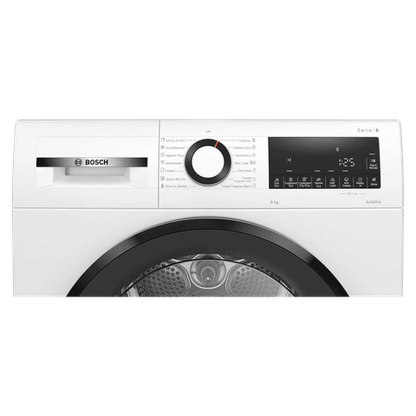 BOSCH 8 kg Fully Automatic Front Load Dryer(Series 4, WPG23100IN, LED Display, White)