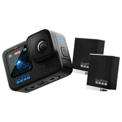 GoPro HERO12 Holiday Bundle 5.3K and 27MP 240 FPS Waterproof Action Camera with HyperSmooth 6.0 Technology (Black)