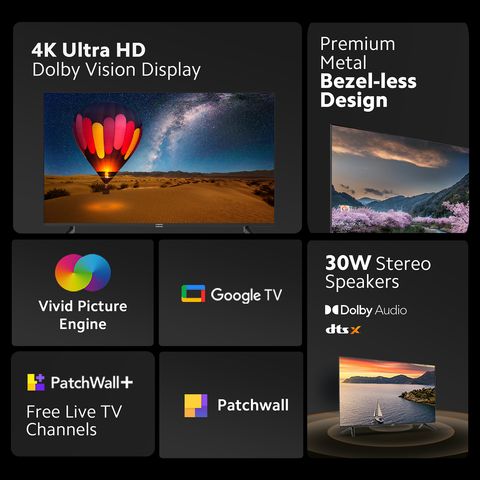 Xiaomi X Series 108 cm (43 inch) 4K Ultra HD LED Google TV with Vivid Picture Engine