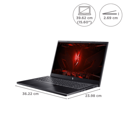 acer Nitro 5 Intel Core i5 13th Gen (15.6 inch, 16GB, 512GB, Windows 11 Home, MS Office 2021, NVIDIA GeForce RTX 3050, FHD Display, Black, ANV15-51)