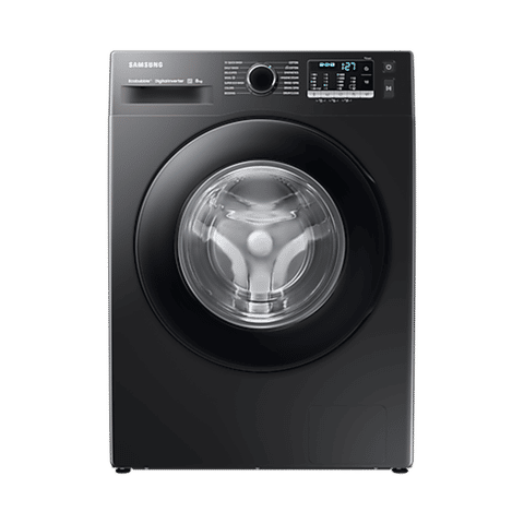 SAMSUNG 8 kg 5 Star Inverter Fully Automatic Front Load Washing Machine (WW80TA046AB1TL, Hygiene Steam, Diamond Drum, Black)