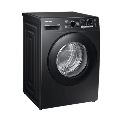 SAMSUNG 8 kg 5 Star Inverter Fully Automatic Front Load Washing Machine (WW80TA046AB1TL, Hygiene Steam, Diamond Drum, Black)