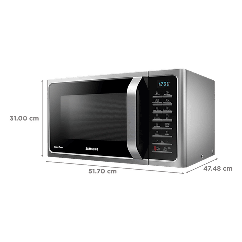 SAMSUNG MC28A5025VS/TL 28L Convection Microwave Oven with Slim Fry Technology (Black)