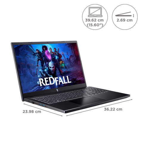 acer Nitro 5 Intel Core i5 13th Gen Gaming Laptop (16GB, 512GB, Windows 11 Home, 6GB Graphics, 15.6 inch 144 Hz FHD IPS Display, NVIDIA GeForce RTX 4050, MS Office 2021, Obsidian Black, 2.13 KG)