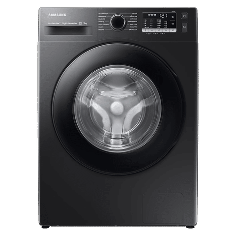 SAMSUNG 9 kg 5 Star Inverter Fully Automatic Front Load Washing Machine (WW90TA046AB1TL, Hygiene Steam, Diamond Drum, Black)