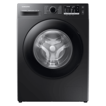 SAMSUNG 9 kg 5 Star Inverter Fully Automatic Front Load Washing Machine (WW90TA046AB1TL, Hygiene Steam, Diamond Drum, Black)