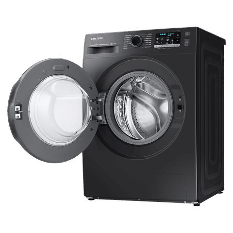 SAMSUNG 9 kg 5 Star Inverter Fully Automatic Front Load Washing Machine (WW90TA046AB1TL, Hygiene Steam, Diamond Drum, Black)