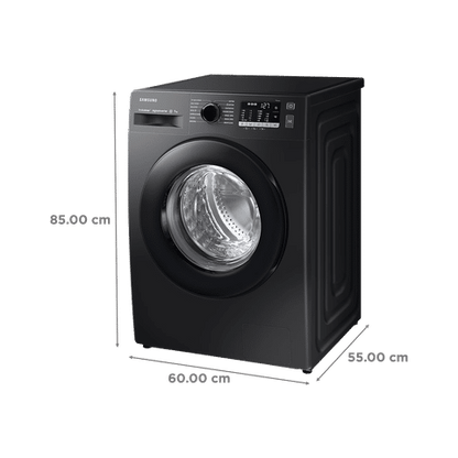 SAMSUNG 9 kg 5 Star Inverter Fully Automatic Front Load Washing Machine (WW90TA046AB1TL, Hygiene Steam, Diamond Drum, Black)