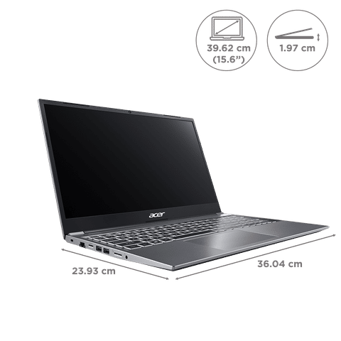 acer Aspire Lite Intel Core i5 12th Gen Thin and Light Laptop (16GB, 512GB SSD, Windows 11, 15.6 inch Full HD Display, MS Office 2021, Steel Gray, 1.59 KG)