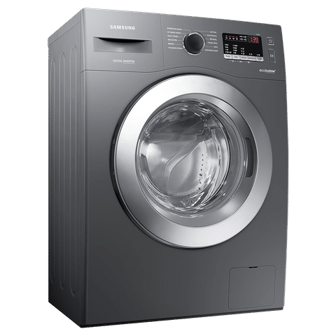 SAMSUNG 7 kg 5 Star Inverter Fully Automatic Front Load Washing Machine (WW70R22EK0X/TL, Eco Bubble Technology, Inox Grey)