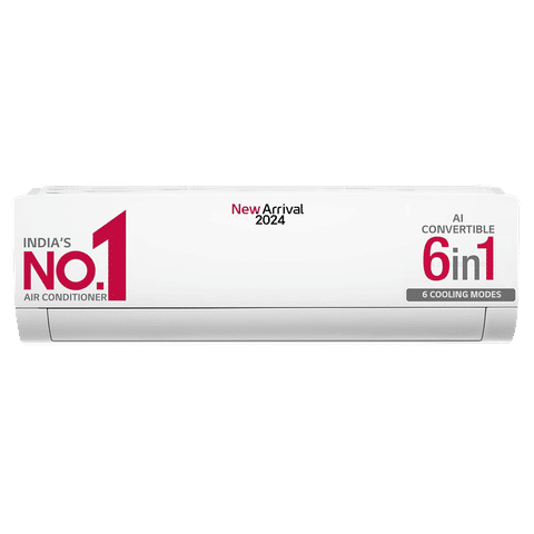 LG TS 6 in 1 Convertible 1 Ton 3 Star Dual Inverter Split AC with HD Filter (2024 Model, Copper Condenser, TS-Q12BNXE.AMLG)