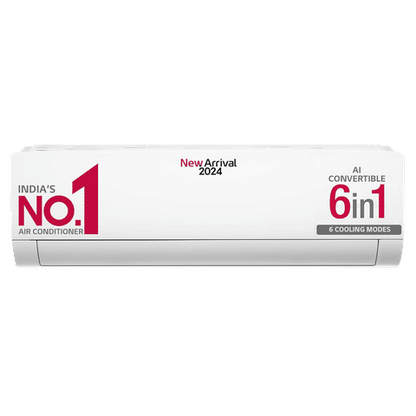 LG TS 6 in 1 Convertible 1 Ton 3 Star Dual Inverter Split AC with HD Filter (2024 Model, Copper Condenser, TS-Q12BNXE.AMLG)