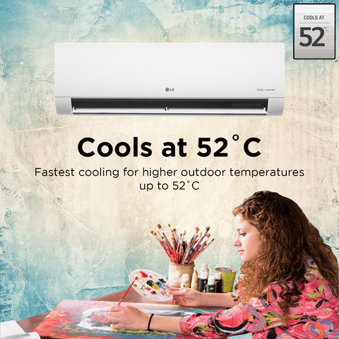 LG TS 6 in 1 Convertible 1 Ton 3 Star Dual Inverter Split AC with HD Filter (2024 Model, Copper Condenser, TS-Q12BNXE.AMLG)