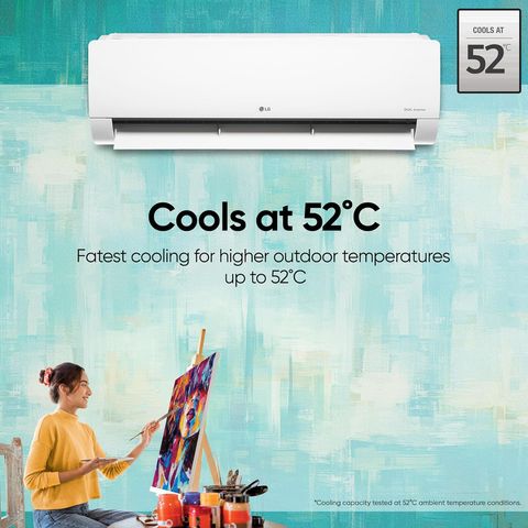 LG TS 6 in 1 Convertible 2 Ton 3 Star Dual Inverter Split AC with 4 Way Swing (2024 Model, Copper Condenser, TS-Q24ENXE)