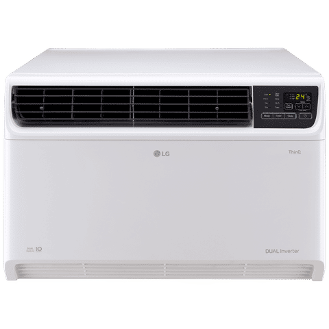 LG TW 4 in 1 Convertible 1.5 Ton 5 Star Dual Inverter Window Smart AC with Ocean Black Protection (2024 Model, Copper Condenser, TW-Q18WWZA.ASLG)