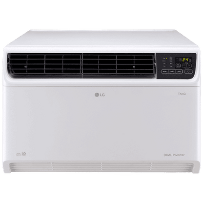 LG TW 4 in 1 Convertible 1.5 Ton 5 Star Dual Inverter Window Smart AC with Ocean Black Protection (2024 Model, Copper Condenser, TW-Q18WWZA.ASLG)