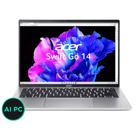 acer Swift Go 14 Intel Core Ultra 5 Touchscreen Thin and Light Laptop (16GB, 512GB SSD, Windows 11 Home, Shared Graphics, 14 inch WUXGA IPS Display, MS Office 2021, Pure Silver, 1.32 KG)