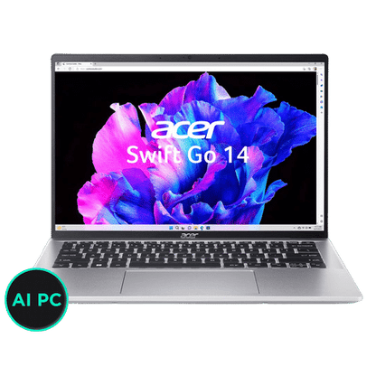 acer Swift Go 14 Intel Core Ultra 5 Touchscreen Thin and Light Laptop (16GB, 512GB SSD, Windows 11 Home, Shared Graphics, 14 inch WUXGA IPS Display, MS Office 2021, Pure Silver, 1.32 KG)