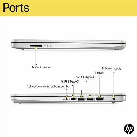 HP 14s-dq5138tu Intel Core i3 12th Gen Laptop (8GB, 512GB SSD, Windows 11 Home, 14 inch Full HD IPS Display, MS Office 2021, Natual Silver, 1.46 KG)