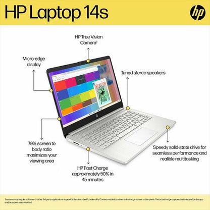 HP 14s-dq5138tu Intel Core i3 12th Gen Laptop (8GB, 512GB SSD, Windows 11 Home, 14 inch Full HD IPS Display, MS Office 2021, Natual Silver, 1.46 KG)