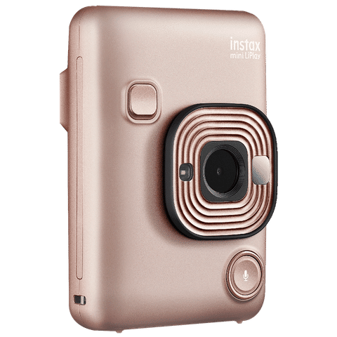 FUJIFILM Instax Mini LiPlay Instant Camera with 10 Instant Films (Blush Gold)