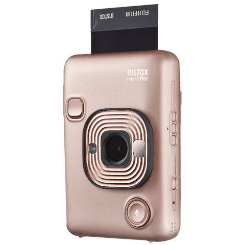 FUJIFILM Instax Mini LiPlay Instant Camera with 10 Instant Films (Blush Gold)