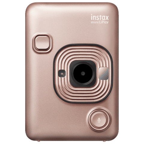 FUJIFILM Instax Mini LiPlay Instant Camera with 10 Instant Films (Blush Gold)