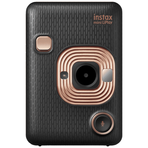 FUJIFILM Instax Mini LiPlay Instant Camera with 10 Instant Films (Elegant Black)