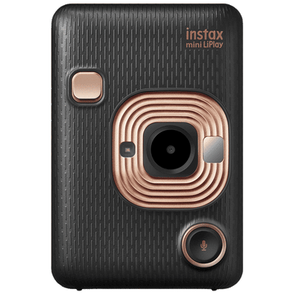 FUJIFILM Instax Mini LiPlay Instant Camera with 10 Instant Films (Elegant Black)