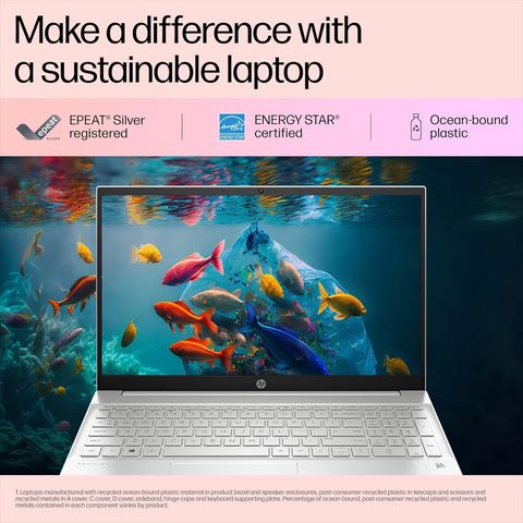 HP Pavilion 15-eh1047AU AMD Ryzen 5 Laptop (16GB, 1TB SSD, Windows 11 Home, 15.6 inch Full HD IPS Display, MS Office 2021, Natural Silver, 1.75 KG)