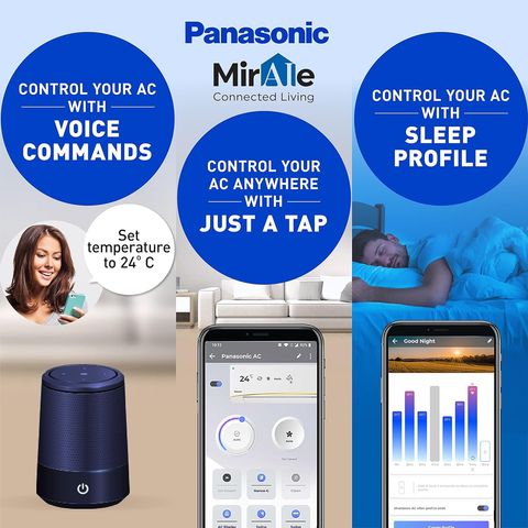 Panasonic SU 7 in 1 Convertible 1.5 Ton 3 Star Inverter Split Smart AC with Anti Dust Filter (2022 Model, Copper Condenser, CS/CU-SU18YKYWT)0