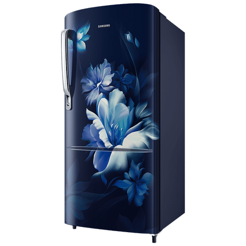 SAMSUNG 183 Litres 5 Star Direct Cool Single Door Refrigerator with Anti Bacterial Gasket (RR20D2725UZNL, Midnight Blossom Blue)