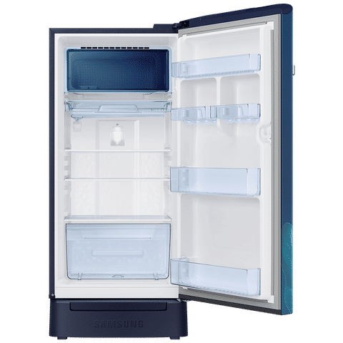 SAMSUNG 189 Litres 5 Star Direct Cool Single Door Refrigerator with Base Stand Drawer (RR21C2F259UHL, Paradise Bloom Blue)