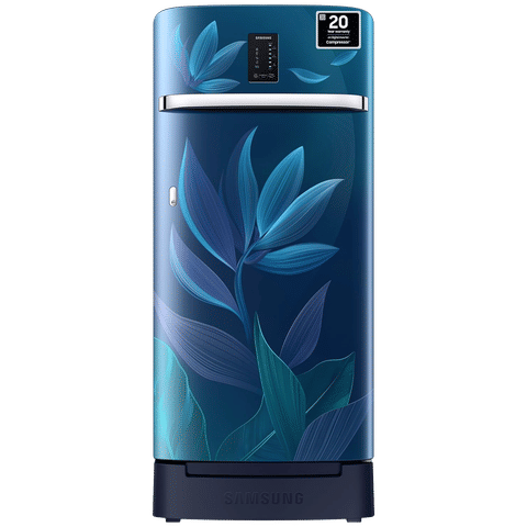 SAMSUNG 189 Litres 5 Star Direct Cool Single Door Refrigerator with Base Stand Drawer (RR21C2F259UHL, Paradise Bloom Blue)