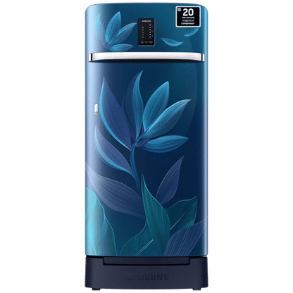 SAMSUNG 189 Litres 5 Star Direct Cool Single Door Refrigerator with Base Stand Drawer (RR21C2F259UHL, Paradise Bloom Blue)