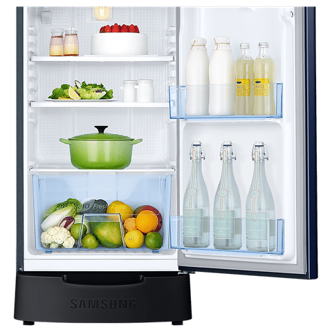 SAMSUNG 183 Litres 5 Star Direct Cool Single Door Refrigerator with Anti Bacterial Gasket (RR20D2825HVNL, Blue Arctic)