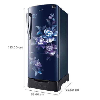 SAMSUNG 183 Litres 5 Star Direct Cool Single Door Refrigerator with Anti Bacterial Gasket (RR20D2825HVNL, Blue Arctic)