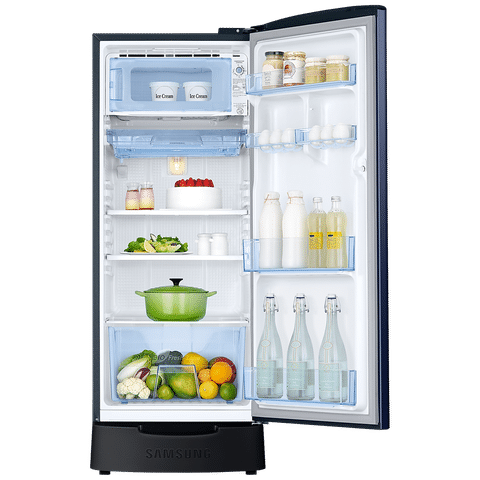 SAMSUNG 183 Litres 5 Star Direct Cool Single Door Refrigerator with Anti Bacterial Gasket (RR20D2825HVNL, Blue Arctic)