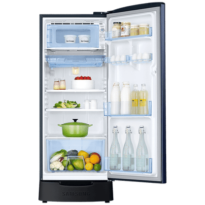 SAMSUNG 183 Litres 5 Star Direct Cool Single Door Refrigerator with Anti Bacterial Gasket (RR20D2825HVNL, Blue Arctic)