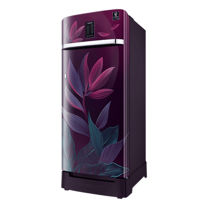 SAMSUNG 215 Litres 4 Star Direct Cool Single Door Refrigerator with Anti Bacterial Gasket (RR23D2F349R/HL, Paradise Bloom Purple)