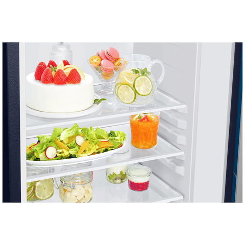 SAMSUNG 215 Litres 5 Star Direct Cool Single Door Refrigerator with Anti Bacterial Gasket (RR23D2H359UHL, Paradise Bloom Blue)